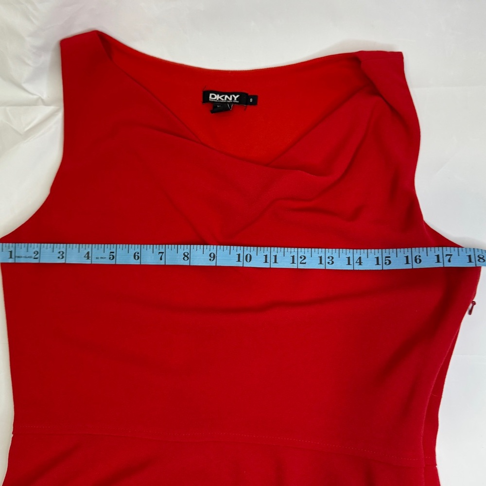 Pre-Owned DKNY Red Sleeveless A-Line Dress Size 8 - Picture 9 of 10